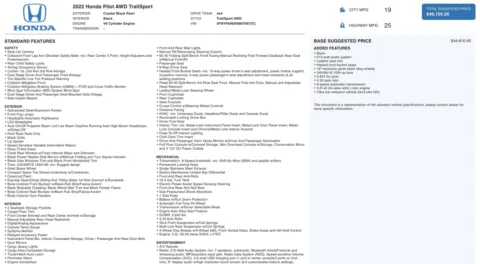 Photos of 2022 Honda Pilot TrailSport for sale in Columbus, OH at Auto Boutique Ohio