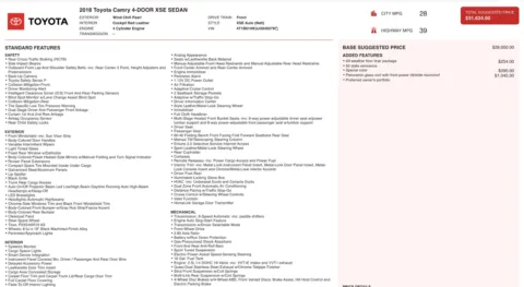 Photos of 2018 Toyota Camry XSE for sale in Columbus, OH at Auto Boutique Ohio