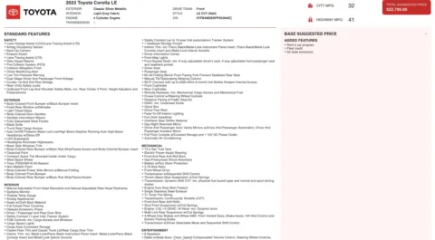 Photos of 2023 Toyota Corolla LE for sale in Columbus, OH at Auto Boutique Ohio