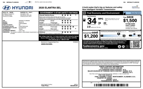 Photos of 2020 Hyundai Elantra SEL for sale in Columbus, OH at Auto Boutique Ohio