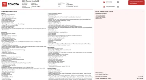 Photos of 2021 Toyota Corolla LE for sale in Columbus, OH at Auto Boutique Ohio