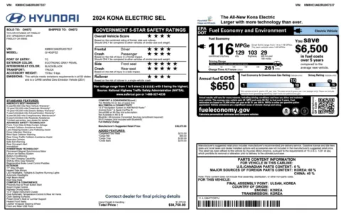 More photos of 2024 Hyundai Kona Electric SEL at Auto Boutique Ohio, OH