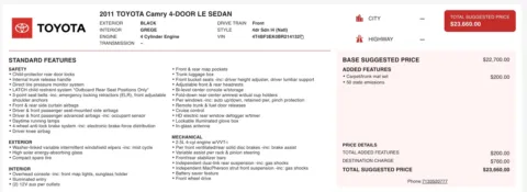 More photos of 2011 Toyota Camry LE at Auto Boutique Ohio, OH