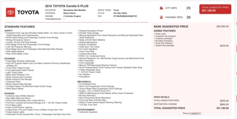 More photos of 2016 Toyota Corolla S Plus at Auto Boutique Ohio, OH