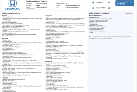 Photos of 2019 Honda Pilot Touring 7-Passenger for sale in Columbus, OH at Auto Boutique Ohio