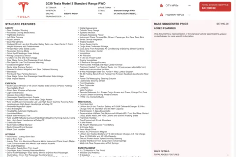 Photos of 2020 Tesla Model 3 Standard Range Plus for sale in Columbus, OH at Auto Boutique Ohio