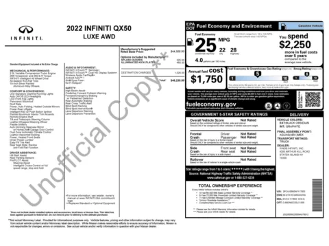 Photos of 2022 INFINITI QX50 LUXE for sale in Columbus, OH at Auto Boutique Ohio