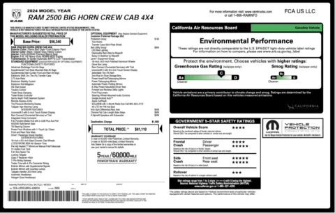 Photos of 2024 Ram 2500 Big Horn for sale in Columbus, OH at Auto Boutique Ohio