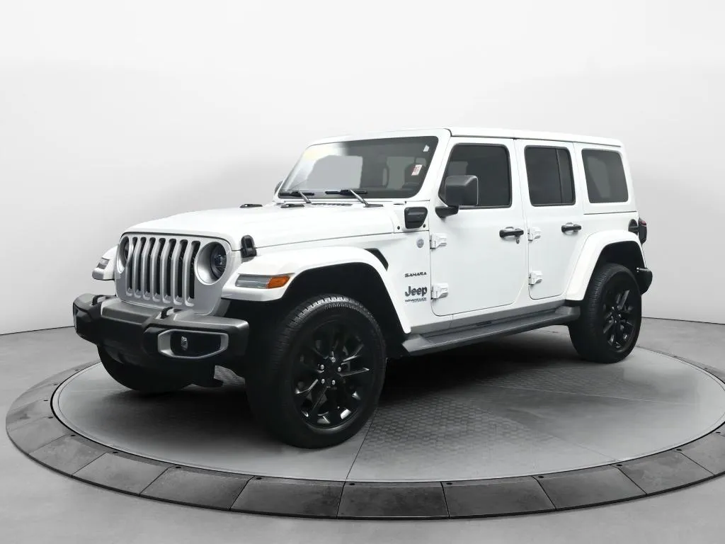 White 2021 Jeep Wrangler 4xe Unlimited Sahara for sale in Terre Haute, IN