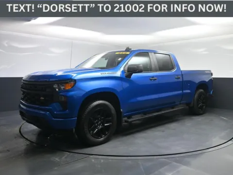 Blue 2023 Chevrolet Silverado 1500 Custom for sale in Terre Haute, IN