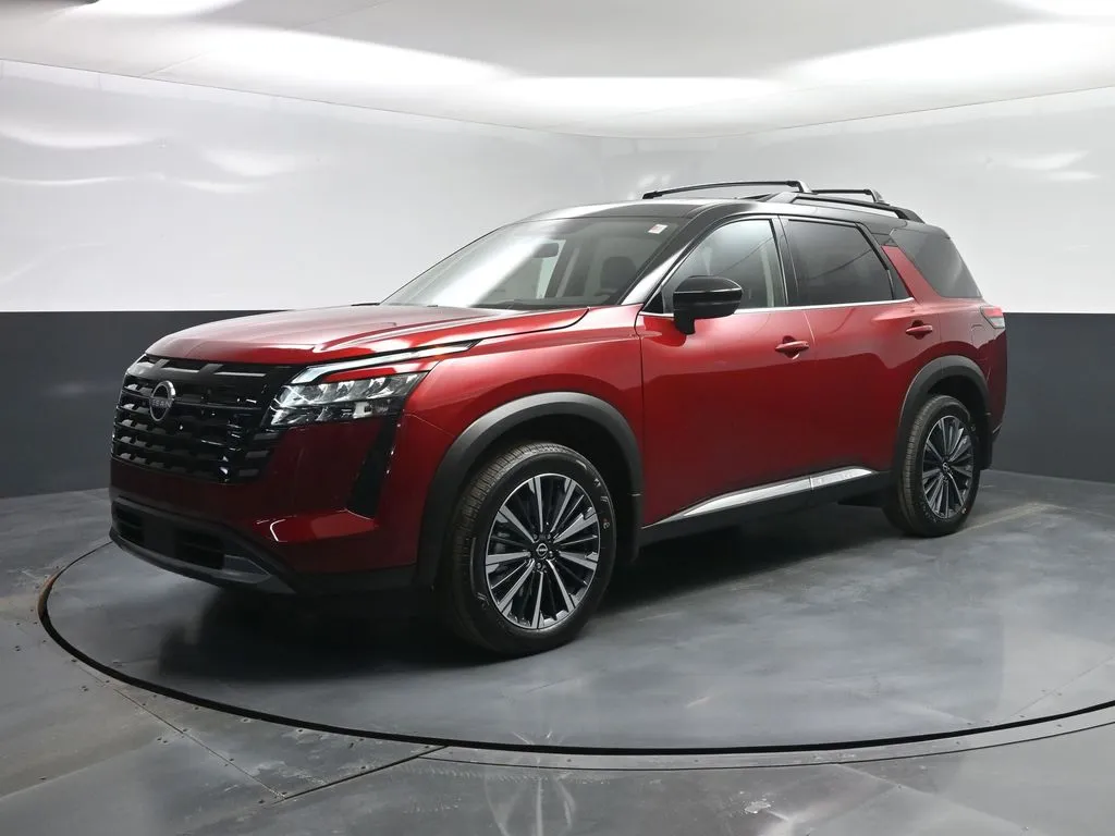 Red 2026 Nissan Pathfinder Platinum for sale in Terre Haute, IN