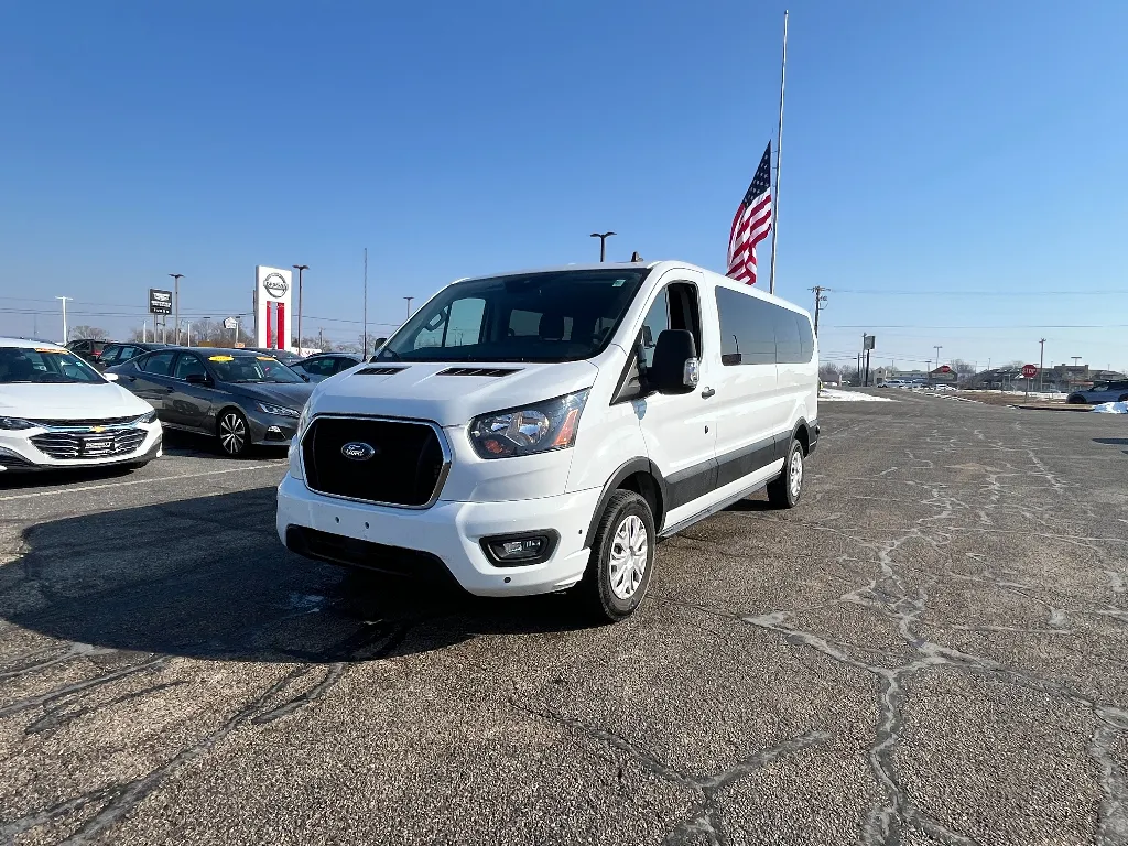 White 2024 Ford Transit Wagon T-350 Low Roof Slide XLT for sale in Terre Haute, IN