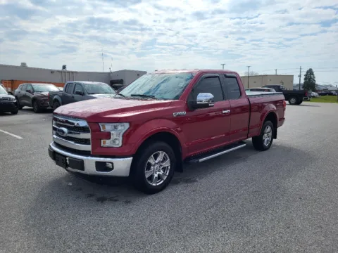 Red 2015 Ford F-150 Lariat for sale in Terre Haute, IN