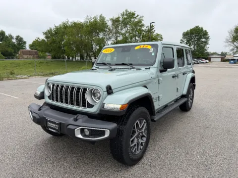 Blue 2024 Jeep Wrangler Sahara for sale in Terre Haute, IN