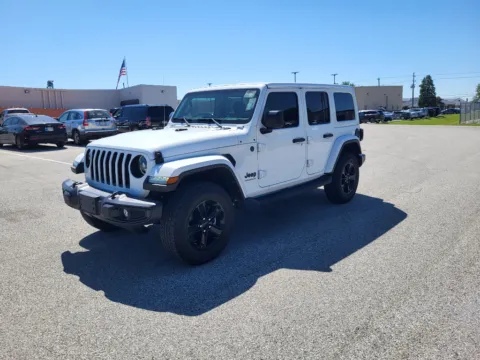 White 2023 Jeep Wrangler Sahara Altitude for sale in Terre Haute, IN