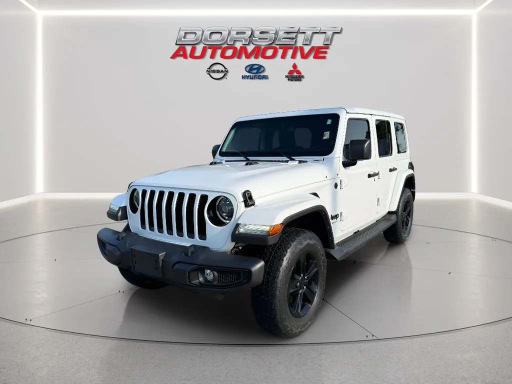 White 2023 Jeep Wrangler Sahara Altitude for sale in Terre Haute, IN