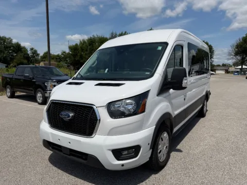 White 2024 Ford Transit Wagon T-350 Med Roof Slide XLT for sale in Terre Haute, IN