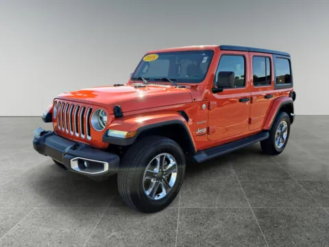 Orange 2018 Jeep Wrangler Sahara for sale in Terre Haute, IN