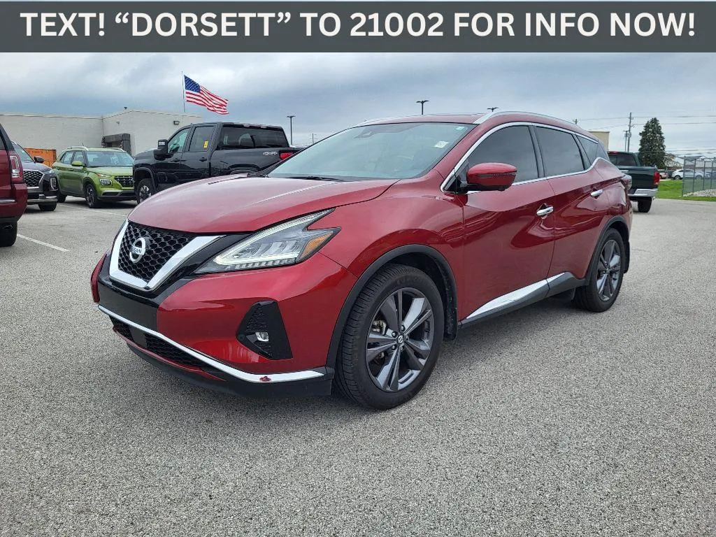 Red 2020 Nissan Murano Platinum for sale in Terre Haute, IN