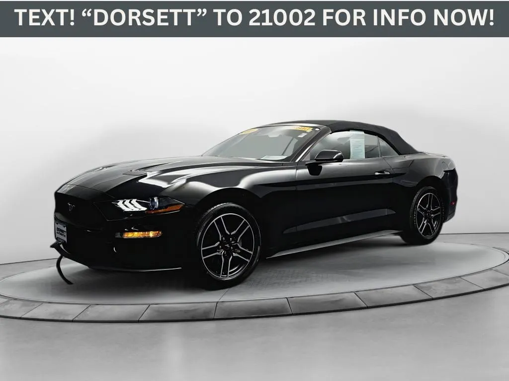 Black 2021 Ford Mustang EcoBoost Premium for sale in Terre Haute, IN