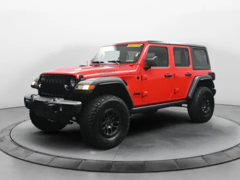 Red 2022 Jeep Wrangler Unlimited Willys Sport for sale in Terre Haute, IN