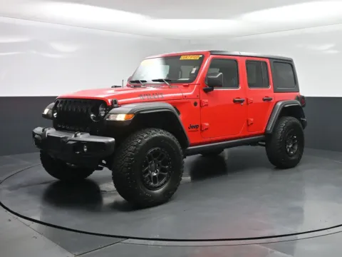 Red 2022 Jeep Wrangler Unlimited Willys Sport for sale in Terre Haute, IN
