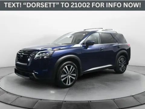 Blue 2025 Nissan Pathfinder Platinum for sale in Terre Haute, IN