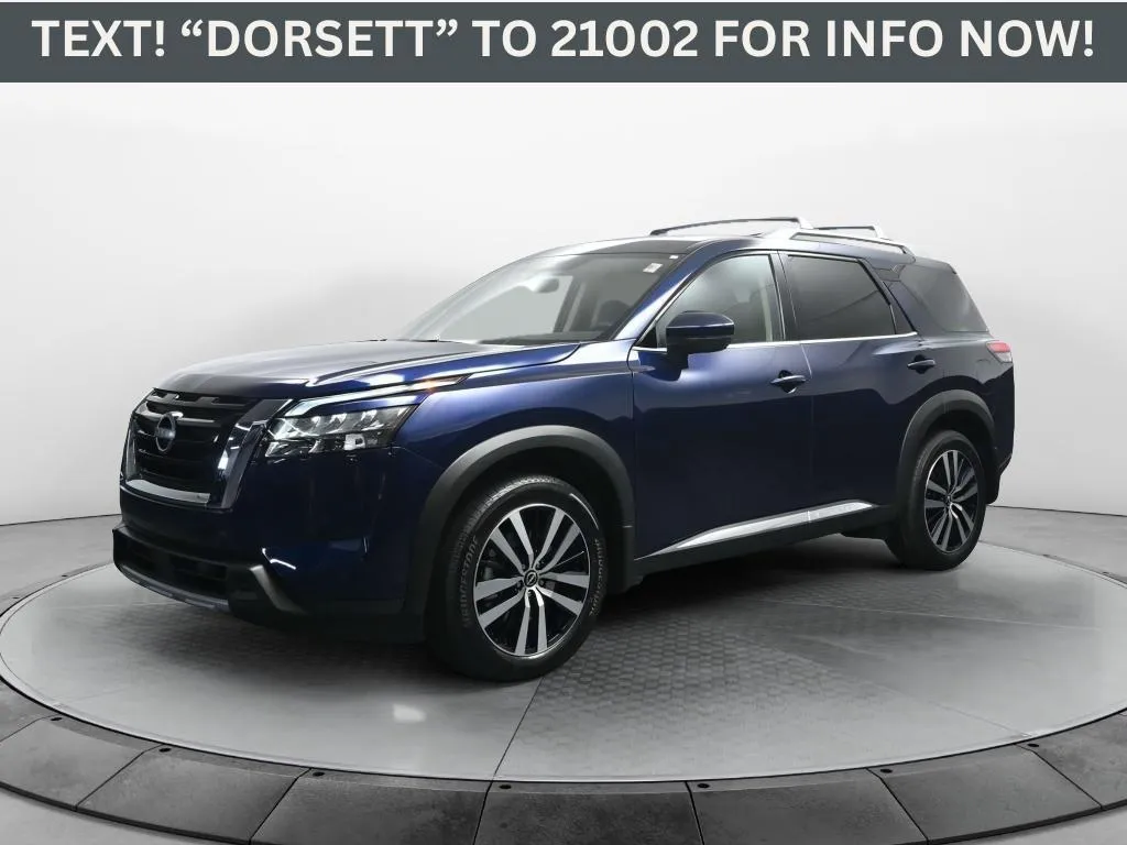 Blue 2025 Nissan Pathfinder Platinum for sale in Terre Haute, IN
