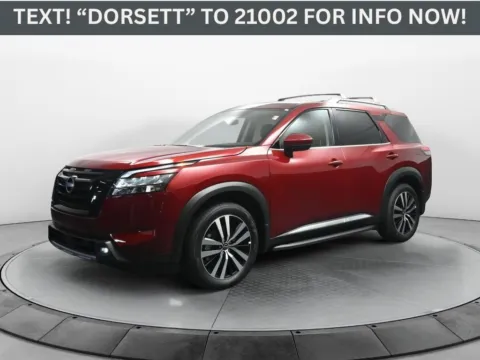 Red 2025 Nissan Pathfinder Platinum for sale in Terre Haute, IN