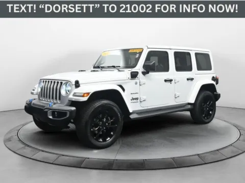 White 2022 Jeep Wrangler 4xe Unlimited Sahara for sale in Terre Haute, IN