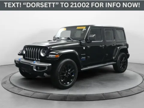 Black 2022 Jeep Wrangler 4xe Unlimited Sahara for sale in Terre Haute, IN