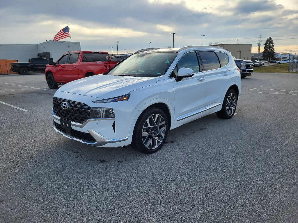 White 2023 Hyundai Santa Fe Calligraphy for sale in Terre Haute, IN