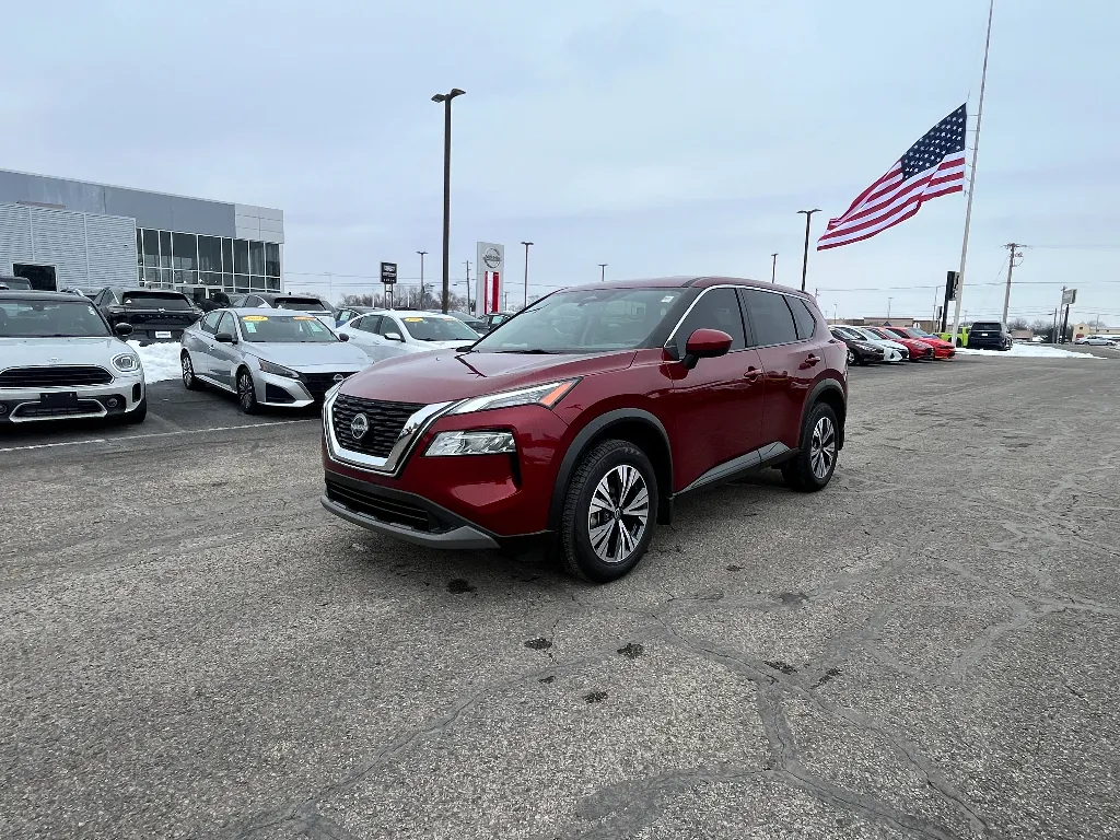 Red 2023 Nissan Rogue SV for sale in Terre Haute, IN
