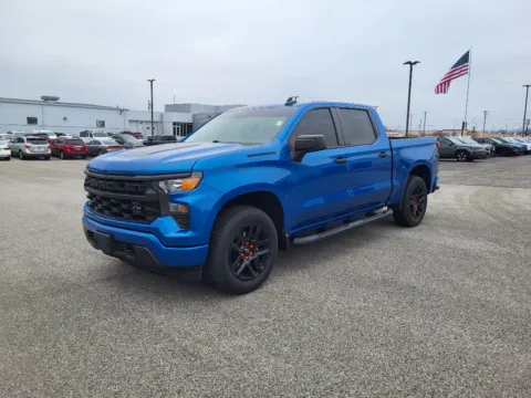 Blue 2023 Chevrolet Silverado 1500 Custom for sale in Terre Haute, IN