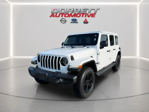 White 2023 Jeep Wrangler Sahara Altitude for sale in Terre Haute, IN