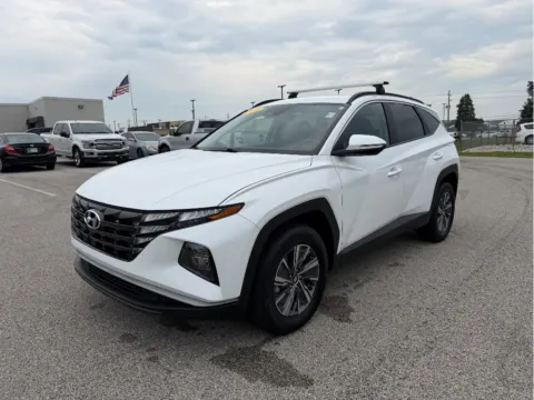 White 2023 Hyundai Tucson Hybrid Blue for sale in Terre Haute, IN
