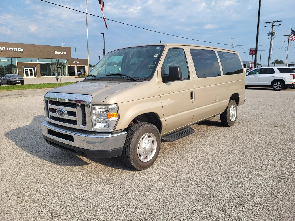 Gold 2012 Ford Econoline Wagon E350 SD Club Wagon XLT for sale in Terre Haute, IN