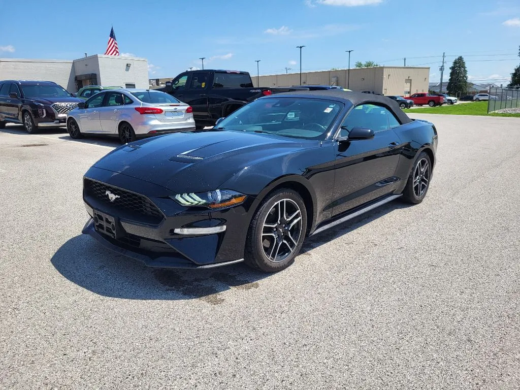 Black 2021 Ford Mustang EcoBoost Premium for sale in Terre Haute, IN