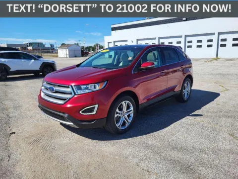 Red 2015 Ford Edge Titanium for sale in Terre Haute, IN