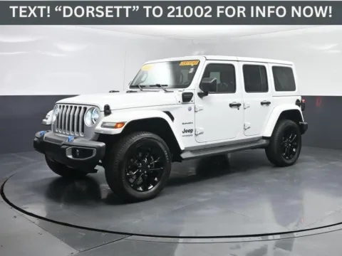 White 2022 Jeep Wrangler 4xe Unlimited Sahara for sale in Terre Haute, IN