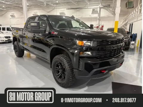 Black 2021 Chevrolet Silverado 1500 4WD Crew Cab Short Bed Custom Trail Boss for sale in Troy, MI