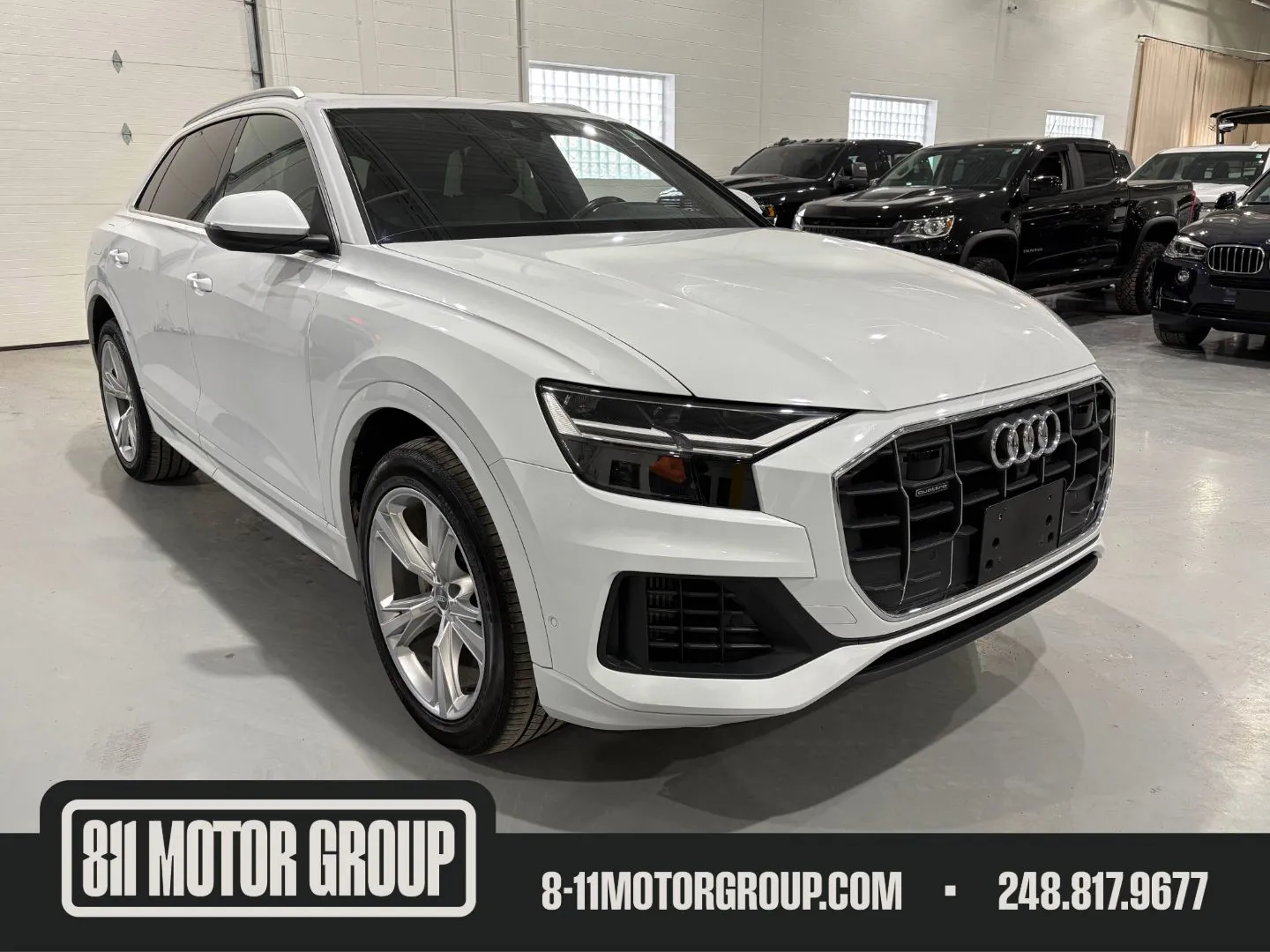 White 2019 Audi Q8 55 Premium Plus for sale in Troy, MI