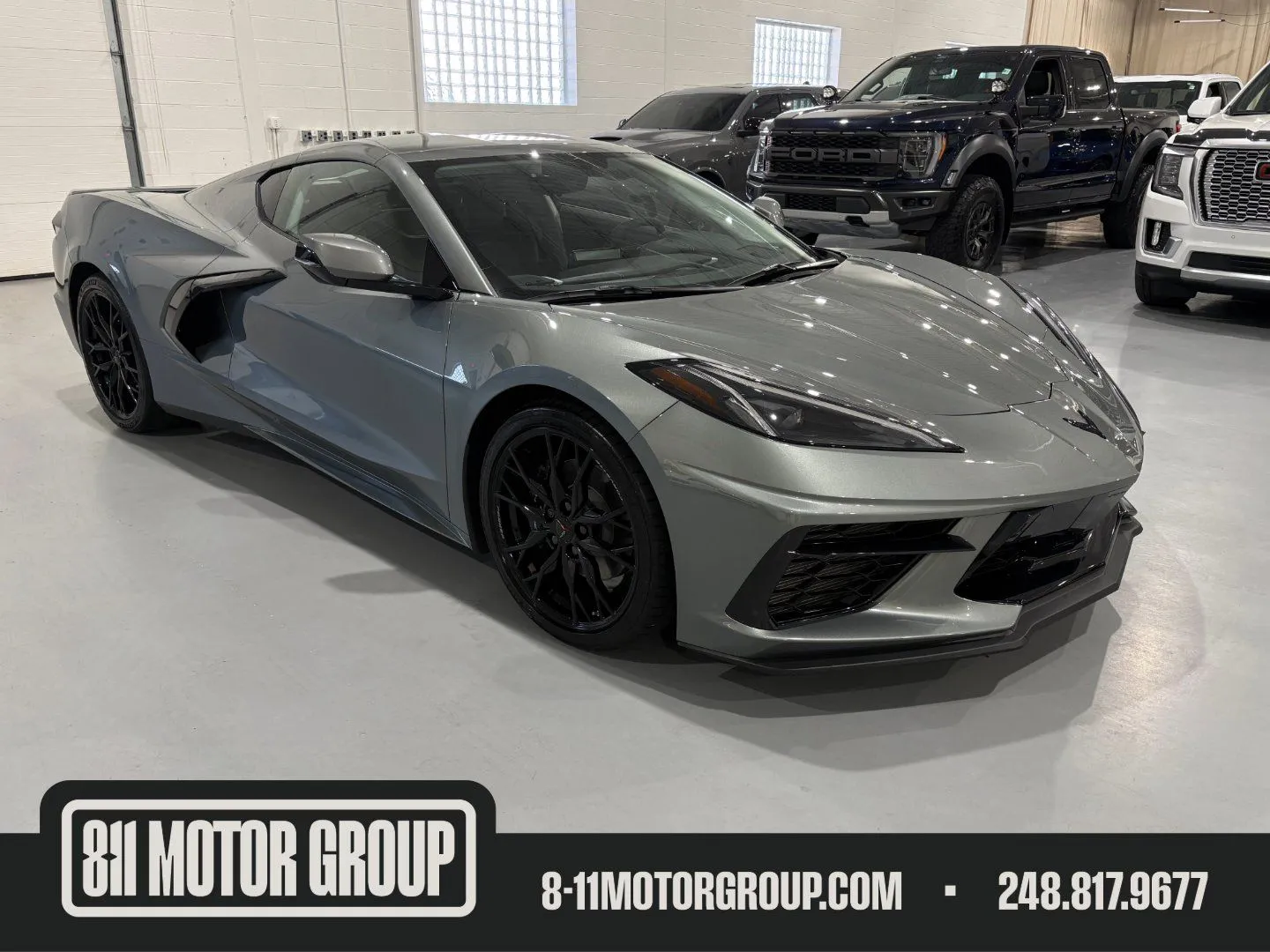 Gray 2023 Chevrolet Corvette Stingray RWD Coupe 3LT for sale in Troy, MI