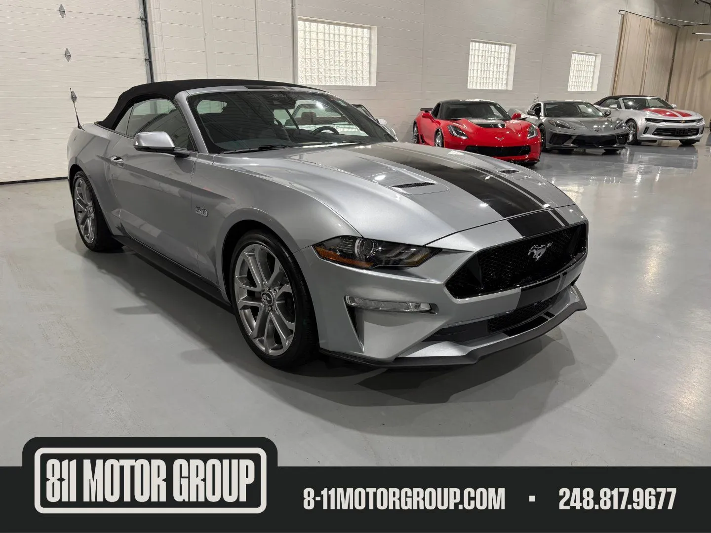 Silver 2021 Ford Mustang GT Premium Convertible for sale in Troy, MI
