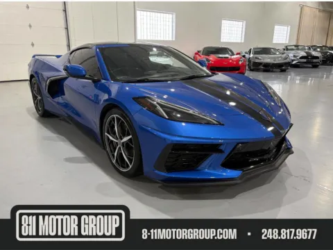 Blue 2023 Chevrolet Corvette Stingray RWD Coupe 3LT for sale in Troy, MI