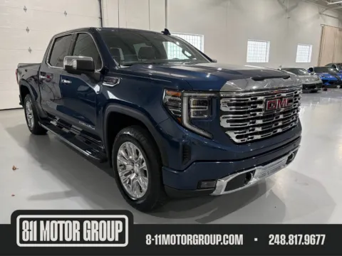 Blue 2023 GMC Sierra 1500 4WD Crew Cab Short Box Denali for sale in Troy, MI