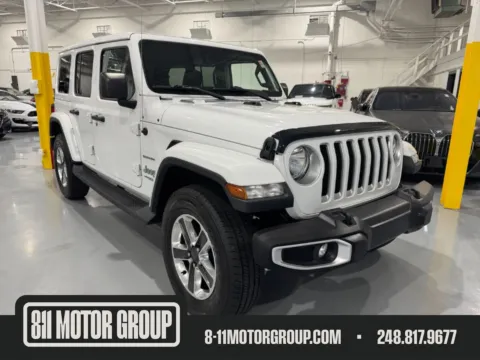White 2018 Jeep Wrangler Unlimited Sahara for sale in Troy, MI