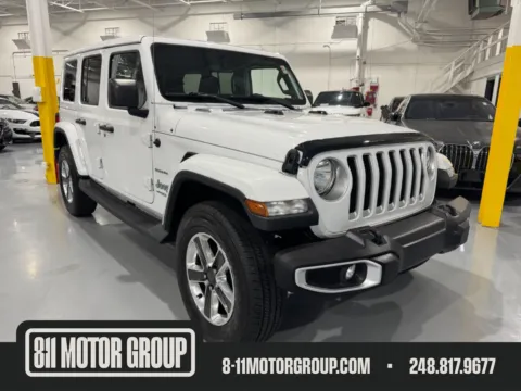 White 2018 Jeep Wrangler Unlimited Sahara for sale in Troy, MI