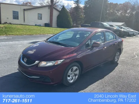 Red 2013 Honda Civic LX for sale in Chambersburg, PA