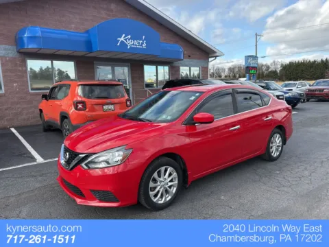 Red 2017 Nissan Sentra SV for sale in Chambersburg, PA